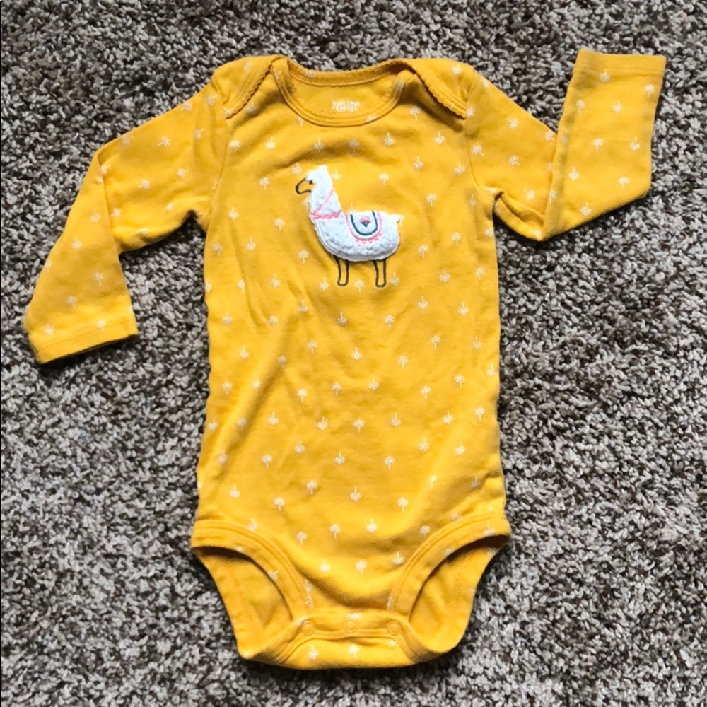 Yellow llama onesie